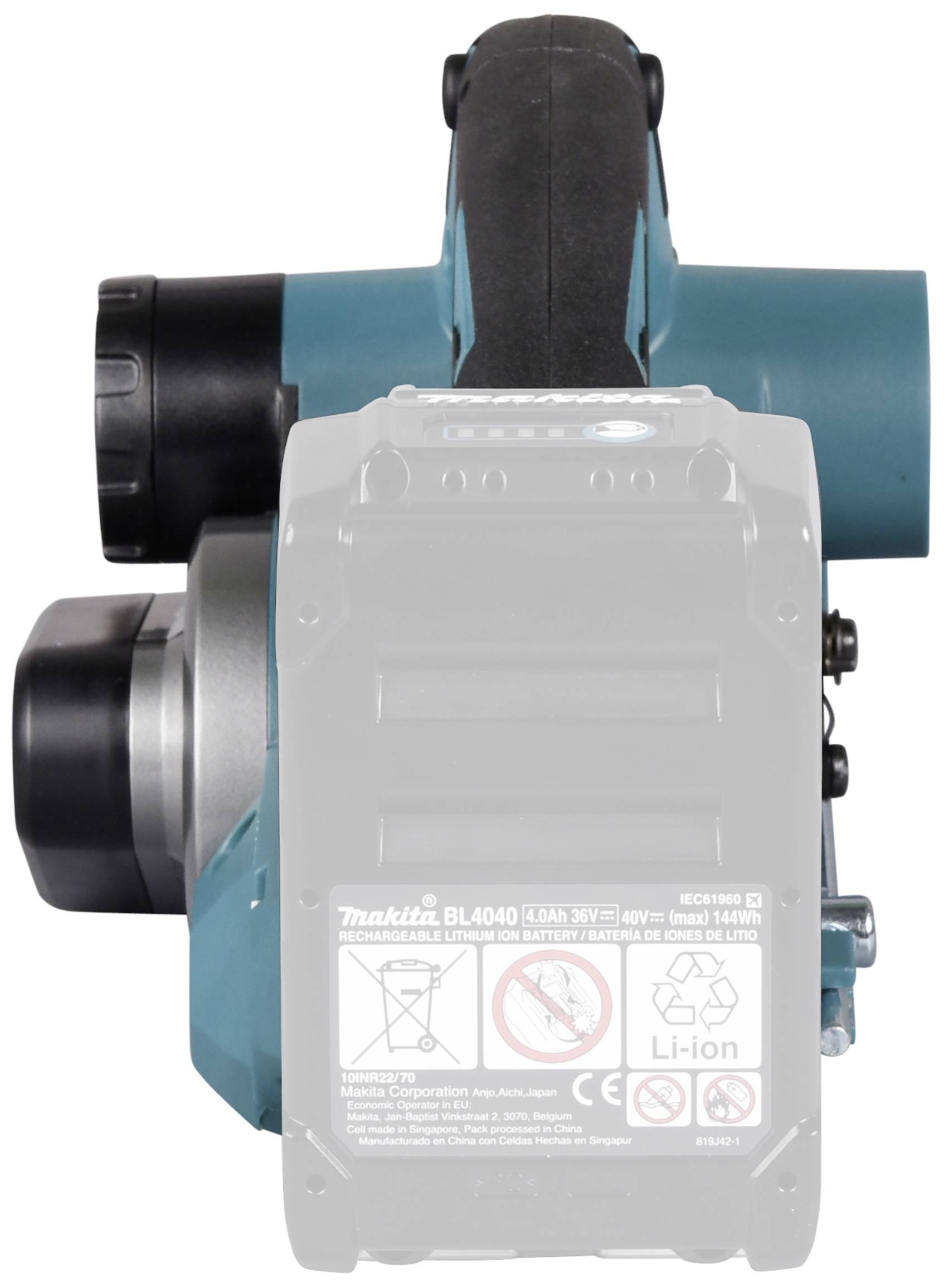 Makita KP001GZ Akku-Hobel ohne Akku, ohne Ladegerät Hobel-Breite: 82 mm Falztiefe (max.): 50 mm