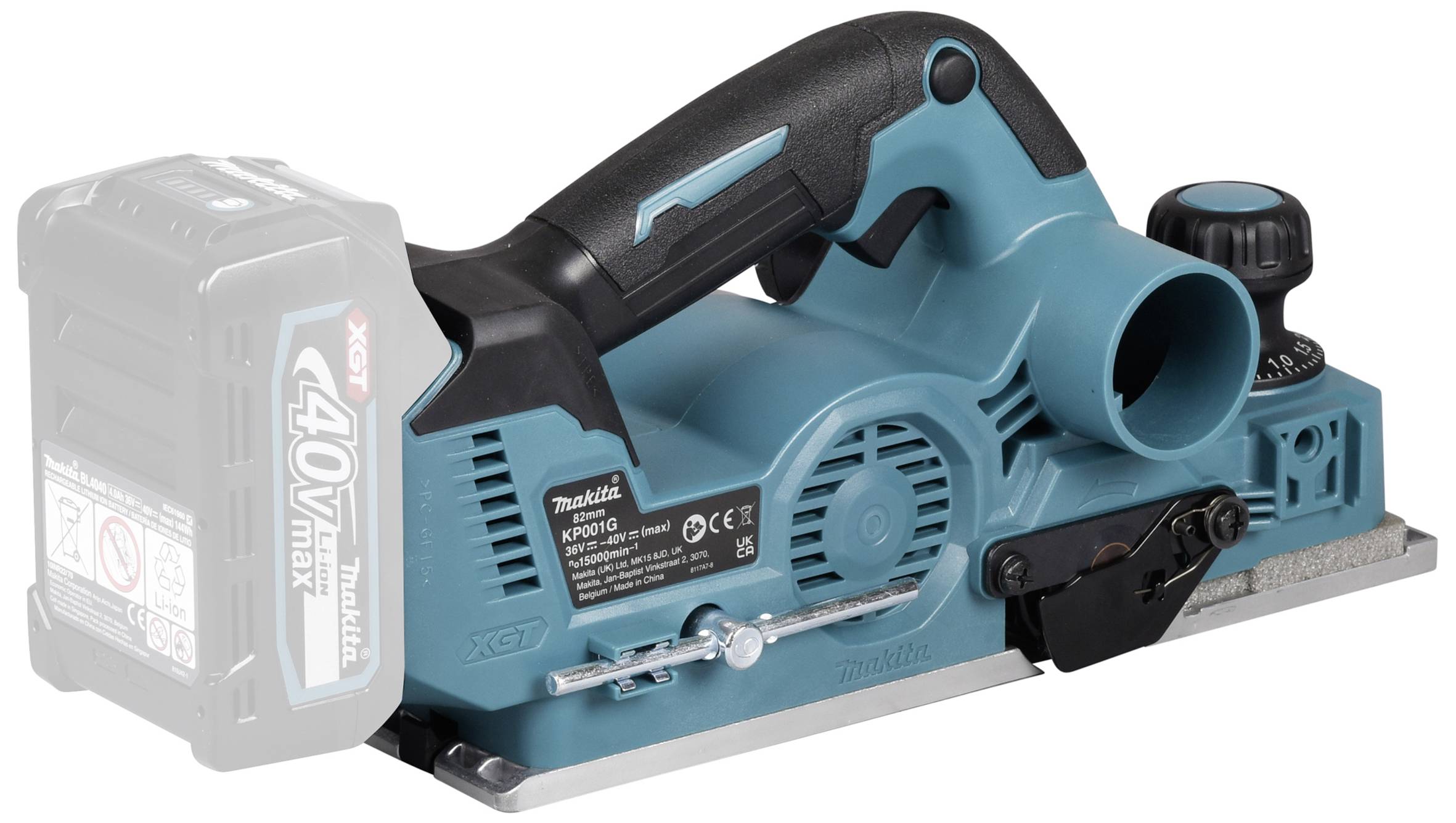 Makita KP001GZ Akku-Hobel ohne Akku, ohne Ladegerät Hobel-Breite: 82 mm Falztiefe (max.): 50 mm