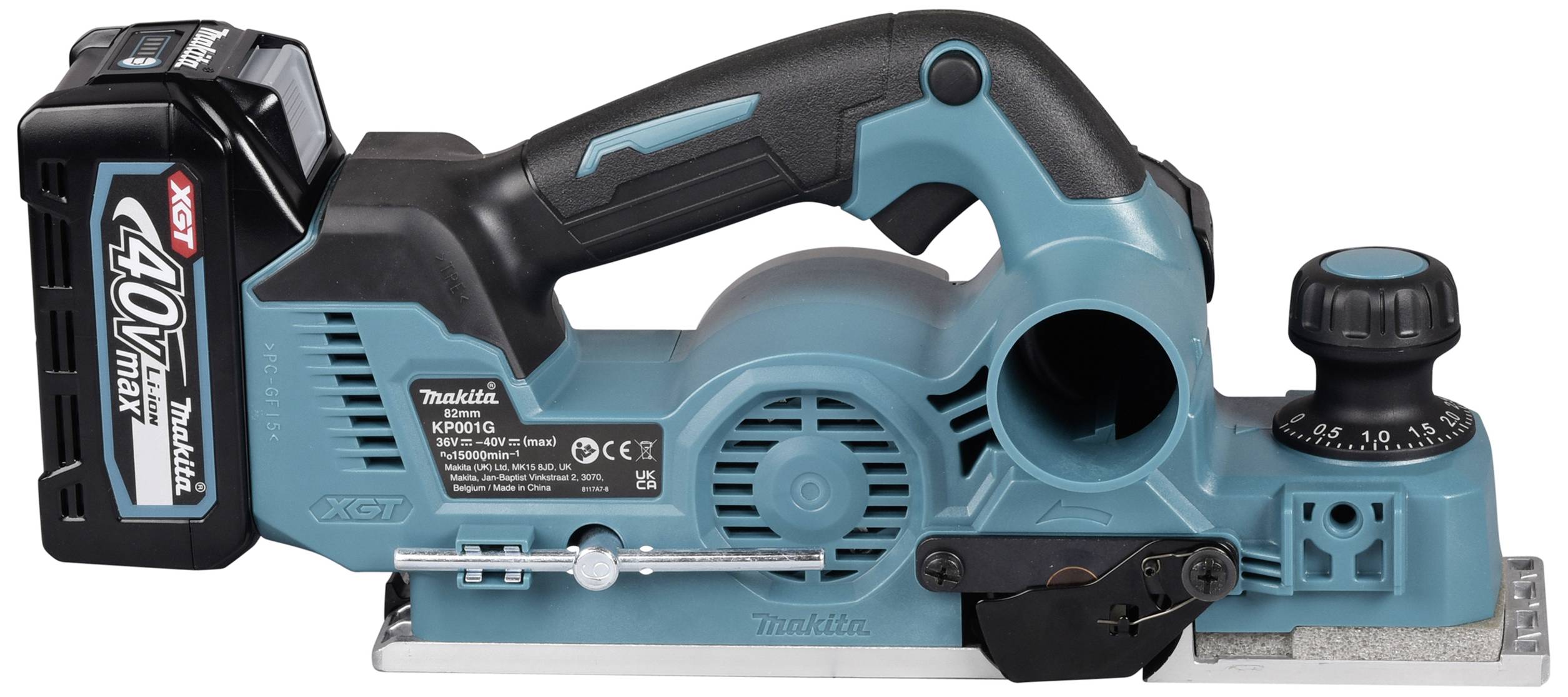 Makita KP001GZ Akku-Hobel ohne Akku, ohne Ladegerät Hobel-Breite: 82 mm Falztiefe (max.): 50 mm