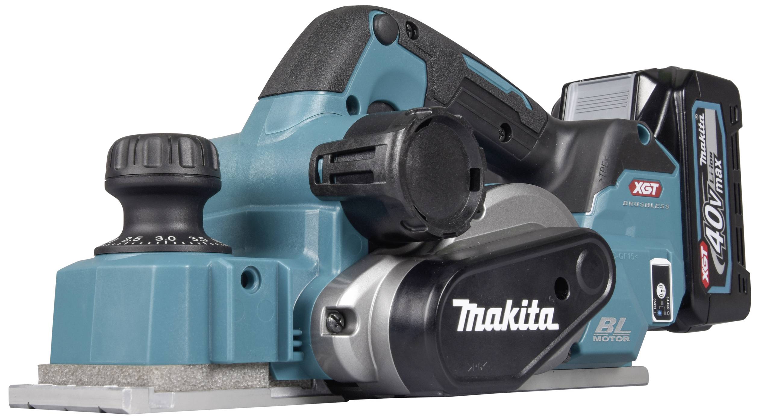 Makita KP001GM201 Akku-Hobel inkl. Akku, inkl. 2. Akku, inkl. Ladegerät Hobel-Breite: 82 mm 4.0 Ah Falztiefe (max.): 50 mm