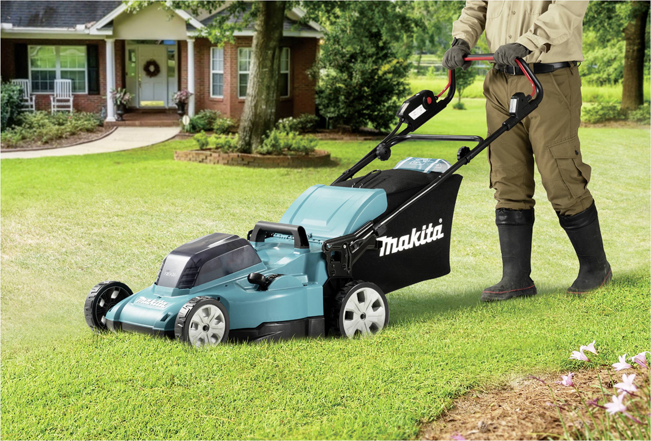 Makita DLM480Z Akku Akku-Rasenmäher ohne Akku, ohne Ladegerät 2 x 18 V Schnittbreite (max.) 48 cm Geeignet für 650 m²