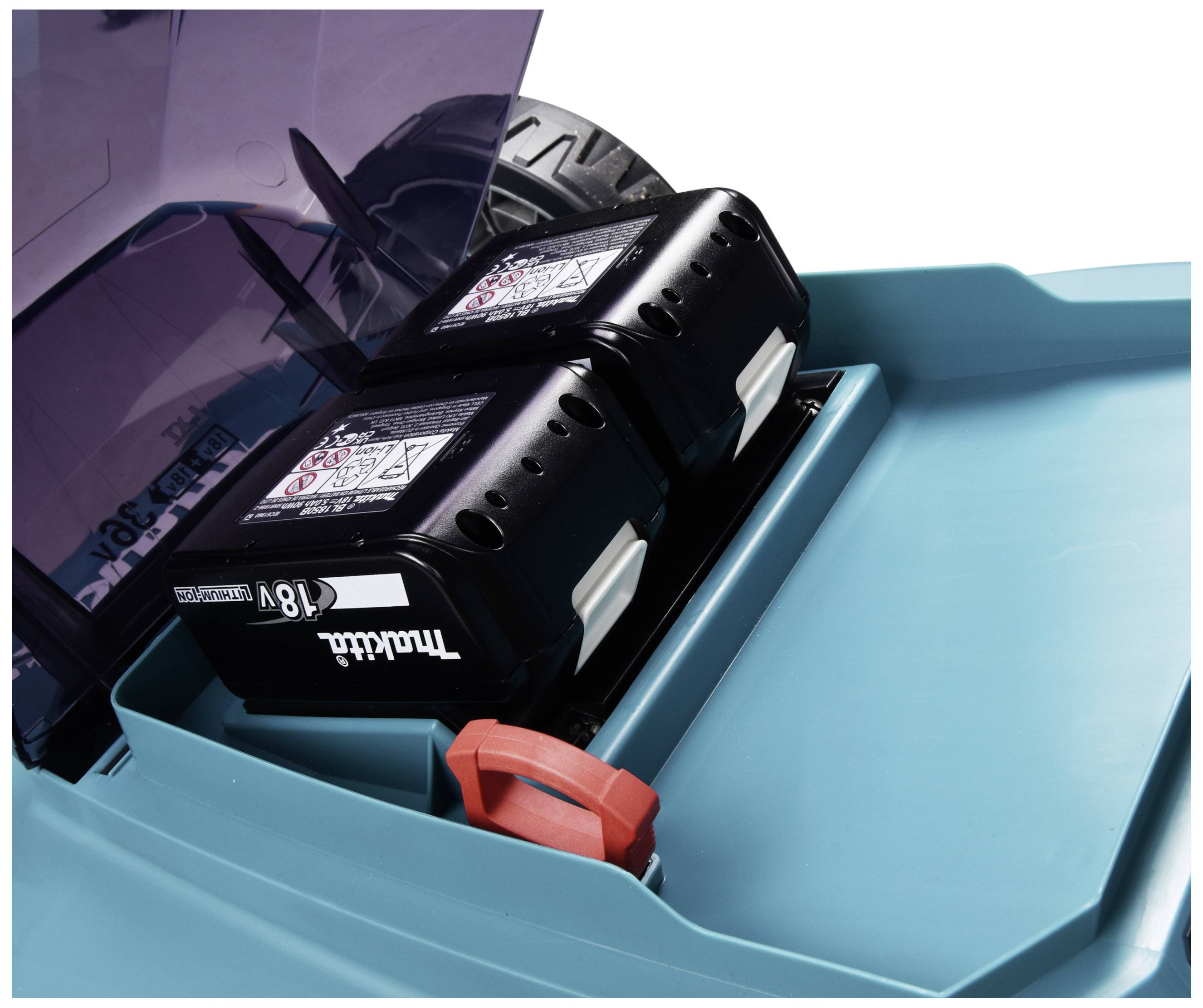 Makita DLM480PT2 Akku Rasenmäher inkl. Akku, inkl. 2. Akku, inkl. Ladegerät 2 x 18V Schnittbreite (max.) 48cm Geeignet für 650m²