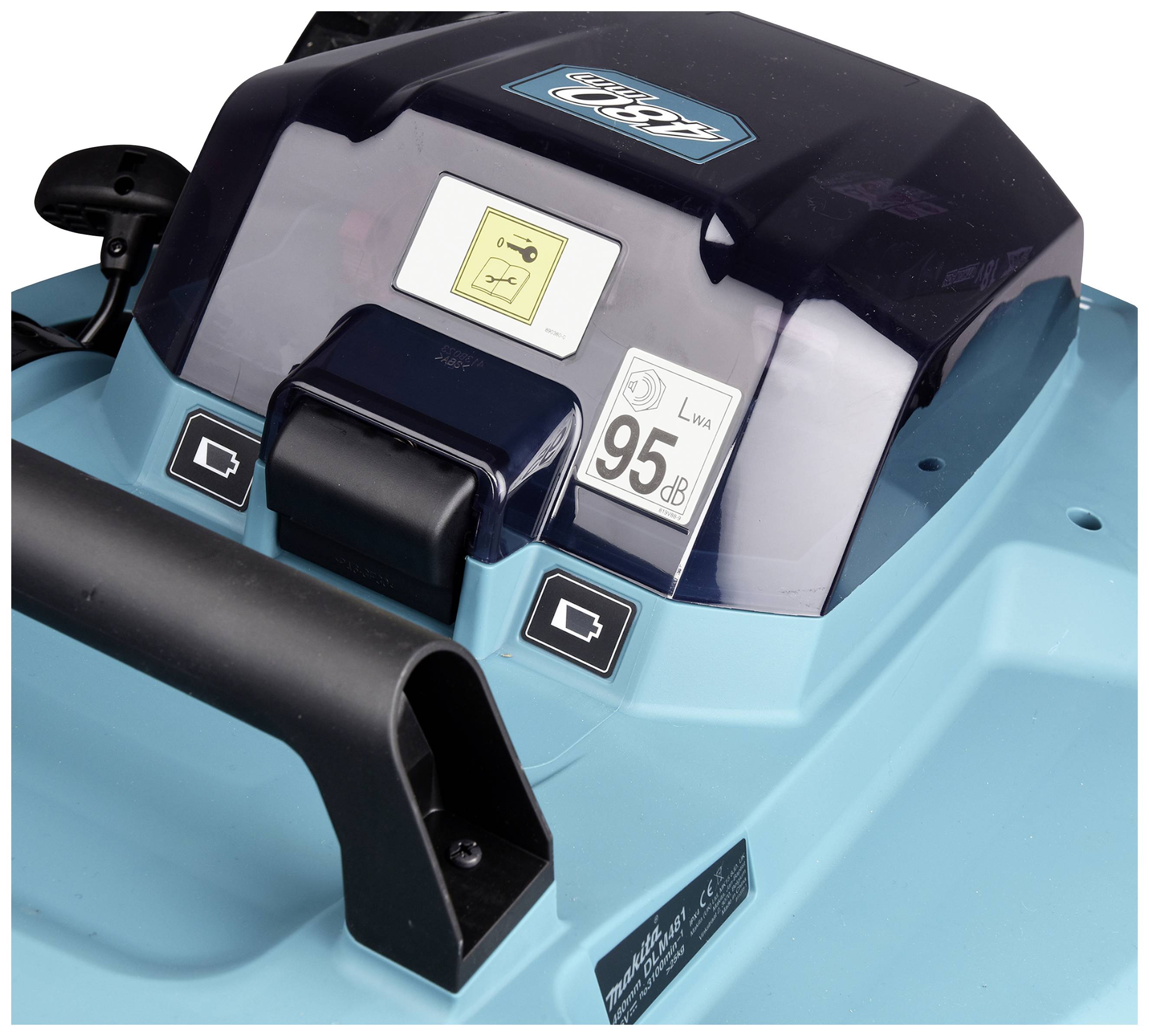 Makita DLM481Z Akku Akku-Rasenmäher ohne Akku, ohne Ladegerät 2 x 18 V Schnittbreite (max.) 48 cm Geeignet für 800 m²