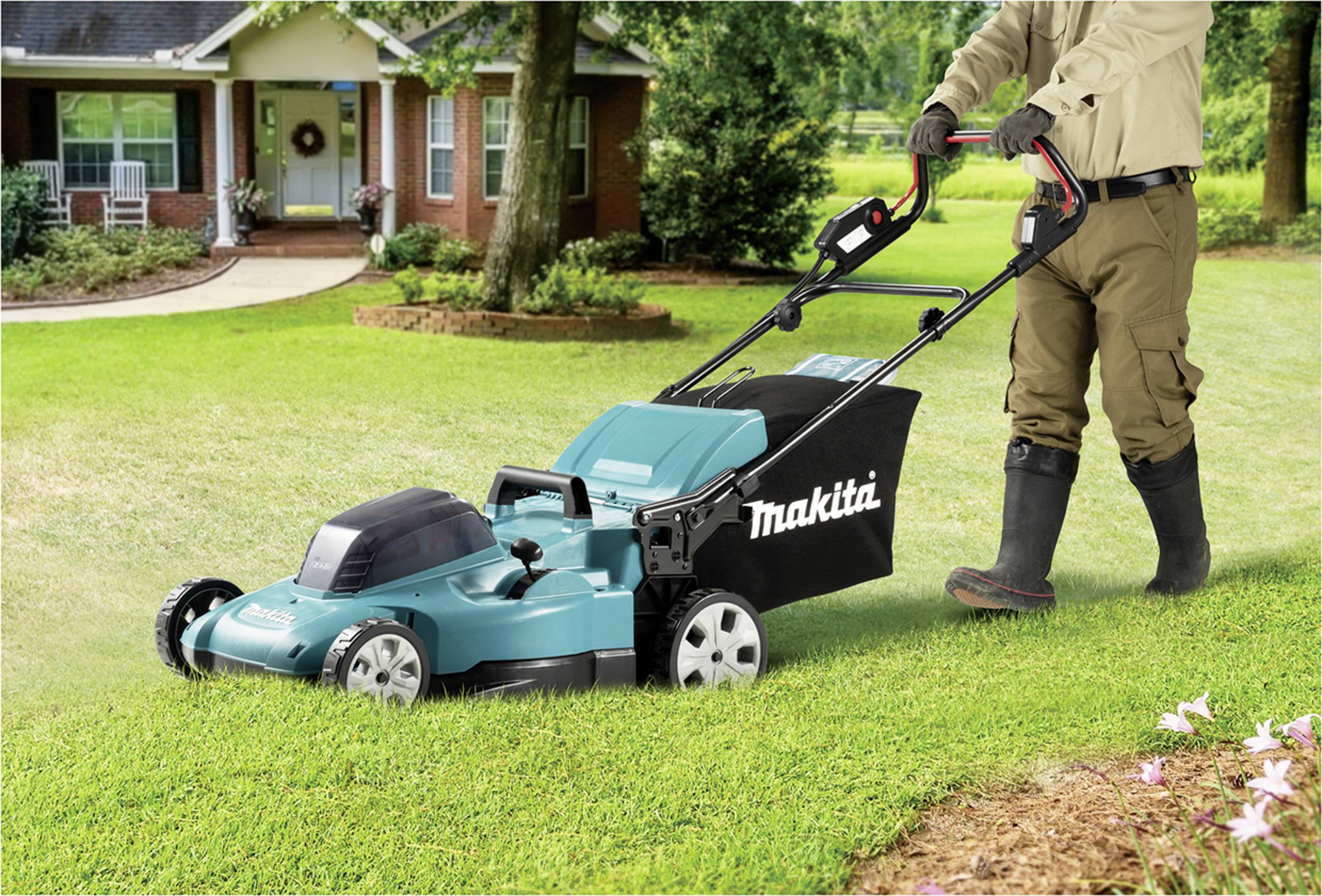 Makita DLM538Z Akku Akku-Rasenmäher ohne Akku, ohne Ladegerät 2 x 18 V Schnittbreite (max.) 53 cm Geeignet für 700 m²