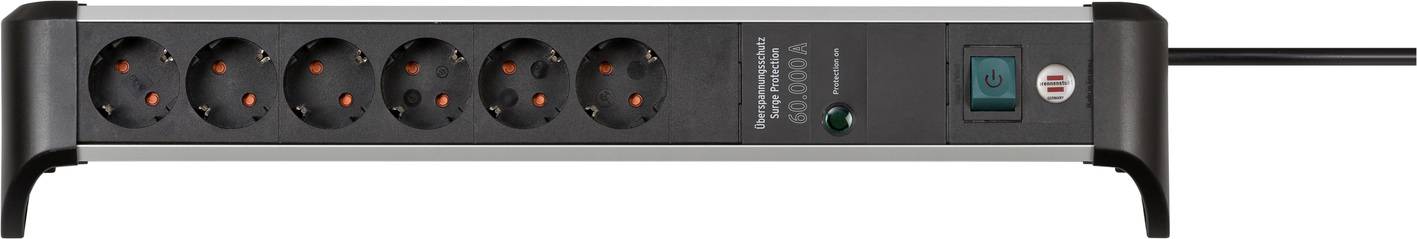 Brennenstuhl 1391020600 Überspannungsschutz-Steckdosenleiste Silber-Schwarz Schutzkontakt 1St.