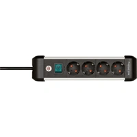 Brennenstuhl 1391030400 Steckdosenleiste mit Schalter Silber-Schwarz Schutzkontakt 1St. Brennenstuhl 1391030400 Steckdosenleiste mit Schalter Silber-Schwarz Schutzkontakt 1St.