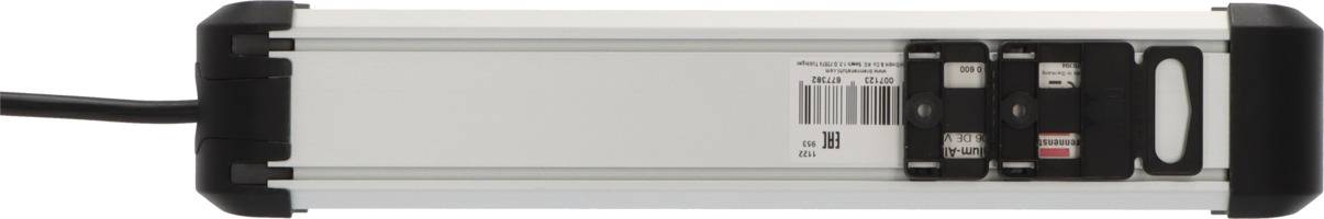 Brennenstuhl 1391030600 Steckdosenleiste mit Schalter Silber-Schwarz Schutzkontakt 1St.