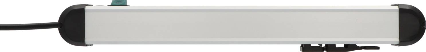 Brennenstuhl 1391030800 Steckdosenleiste mit Schalter Silber-Schwarz Schutzkontakt 1St.