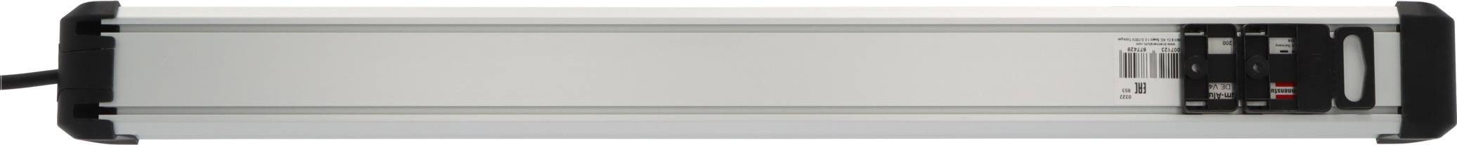 Brennenstuhl 1391030200 Steckdosenleiste mit Schalter Silber-Schwarz Schutzkontakt 1St.