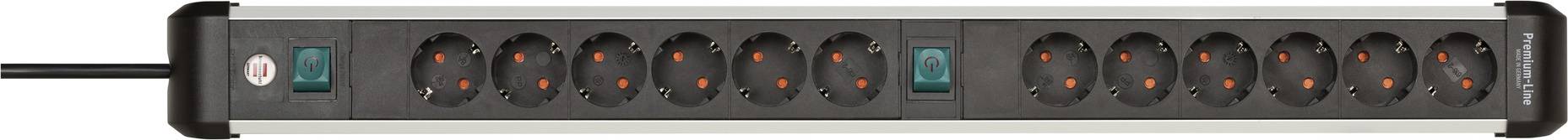 Brennenstuhl 1391030200 Steckdosenleiste mit Schalter Silber-Schwarz Schutzkontakt 1 St.