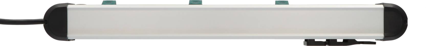 Brennenstuhl 1391030601 Steckdosenleiste mit Schalter Silber-Schwarz Schutzkontakt 1St.