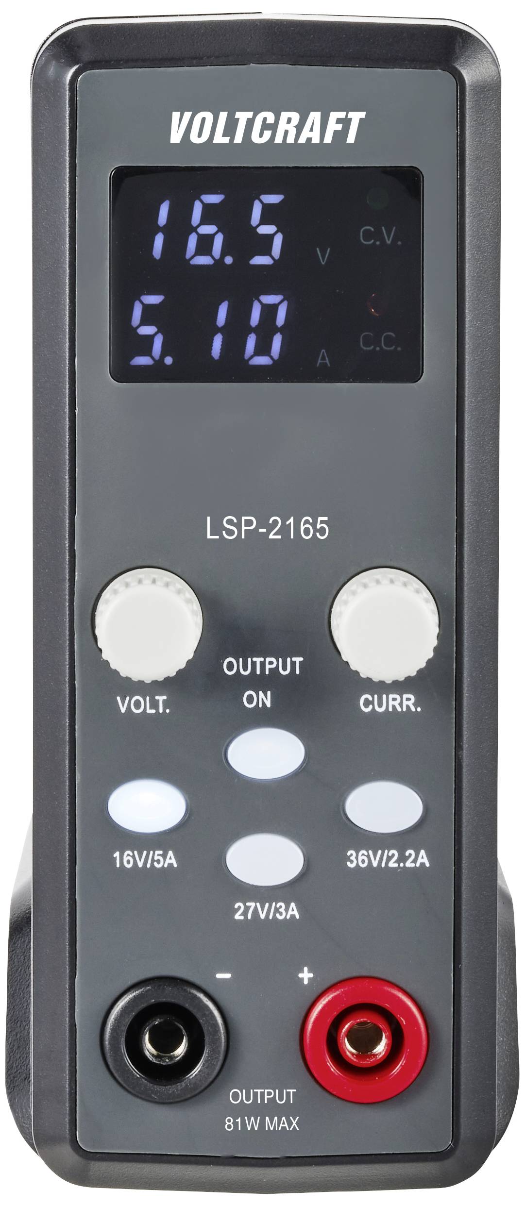 VOLTCRAFT LSP-2165 Labornetzgerät, einstellbar 0 - 36 V/DC 0 - 5A 81W schmale Bauform Anzahl Ausgänge 1 x