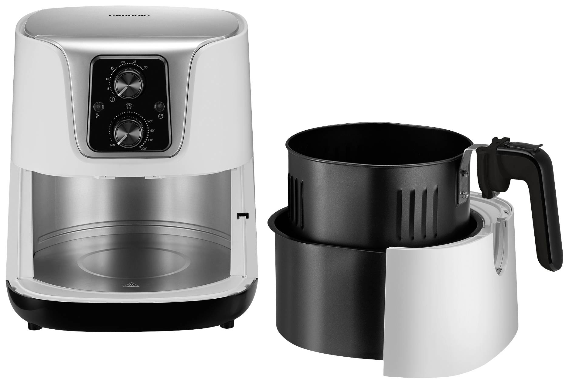 Grundig FRY 6840 Heißluft-Fritteuse 1300W Weiß, Silber