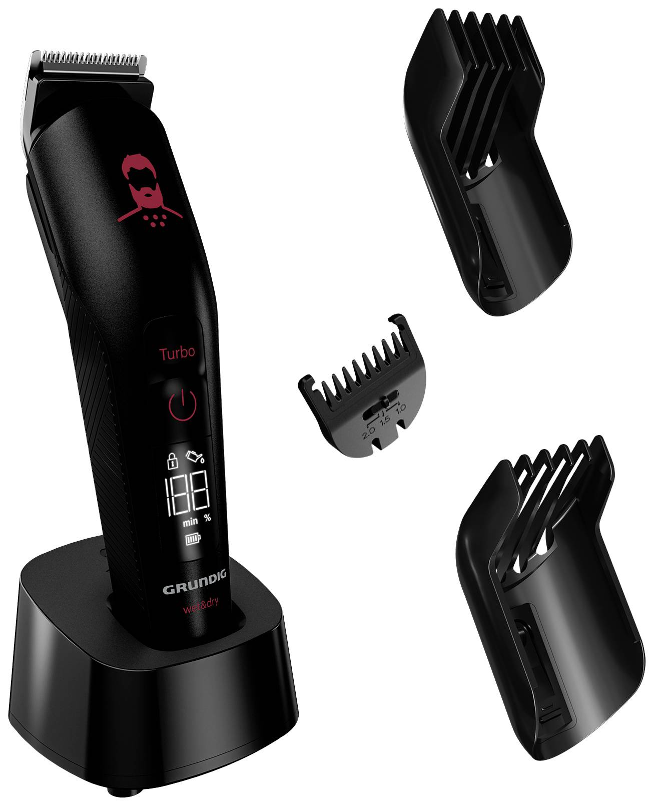 Grundig MGK 9030 Haarschneider, Bartschneider USB-Ladefunktion Schwarz