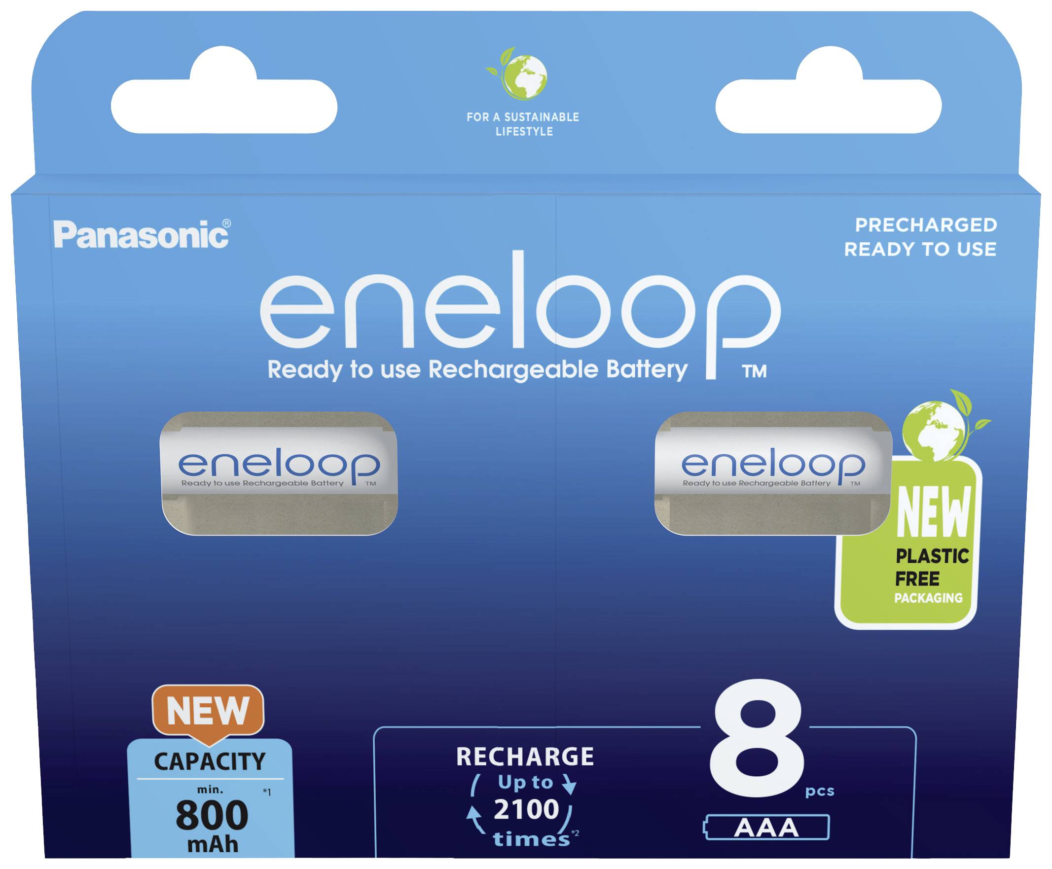 Eneloop HR03 Micro (AAA)-Akku NiMH 800 mAh 1.2V 8St.