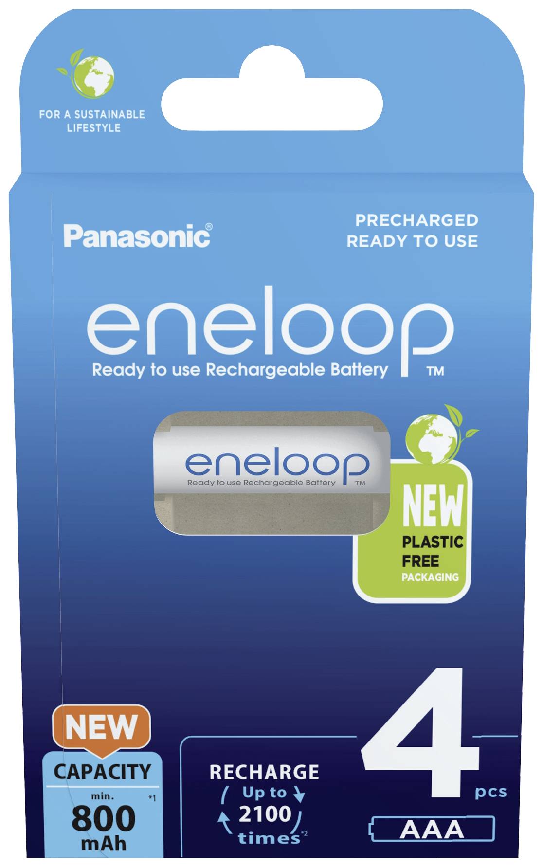 Eneloop HR03 Micro (AAA)-Akku NiMH 800 mAh 1.2V 4St.