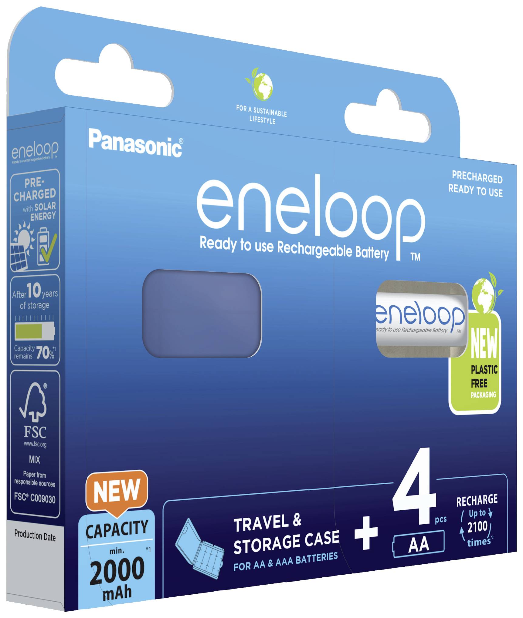 Eneloop HR06 Mignon (AA)-Akku NiMH 2000 mAh 1.2V 4St.