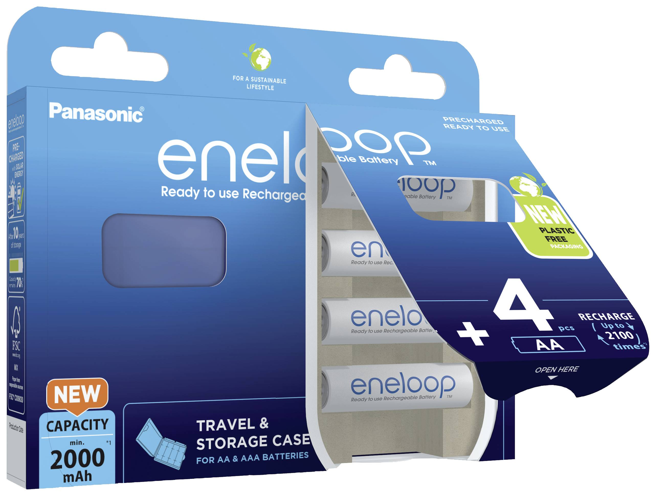 Eneloop HR06 Mignon (AA)-Akku NiMH 2000 mAh 1.2V 4St.