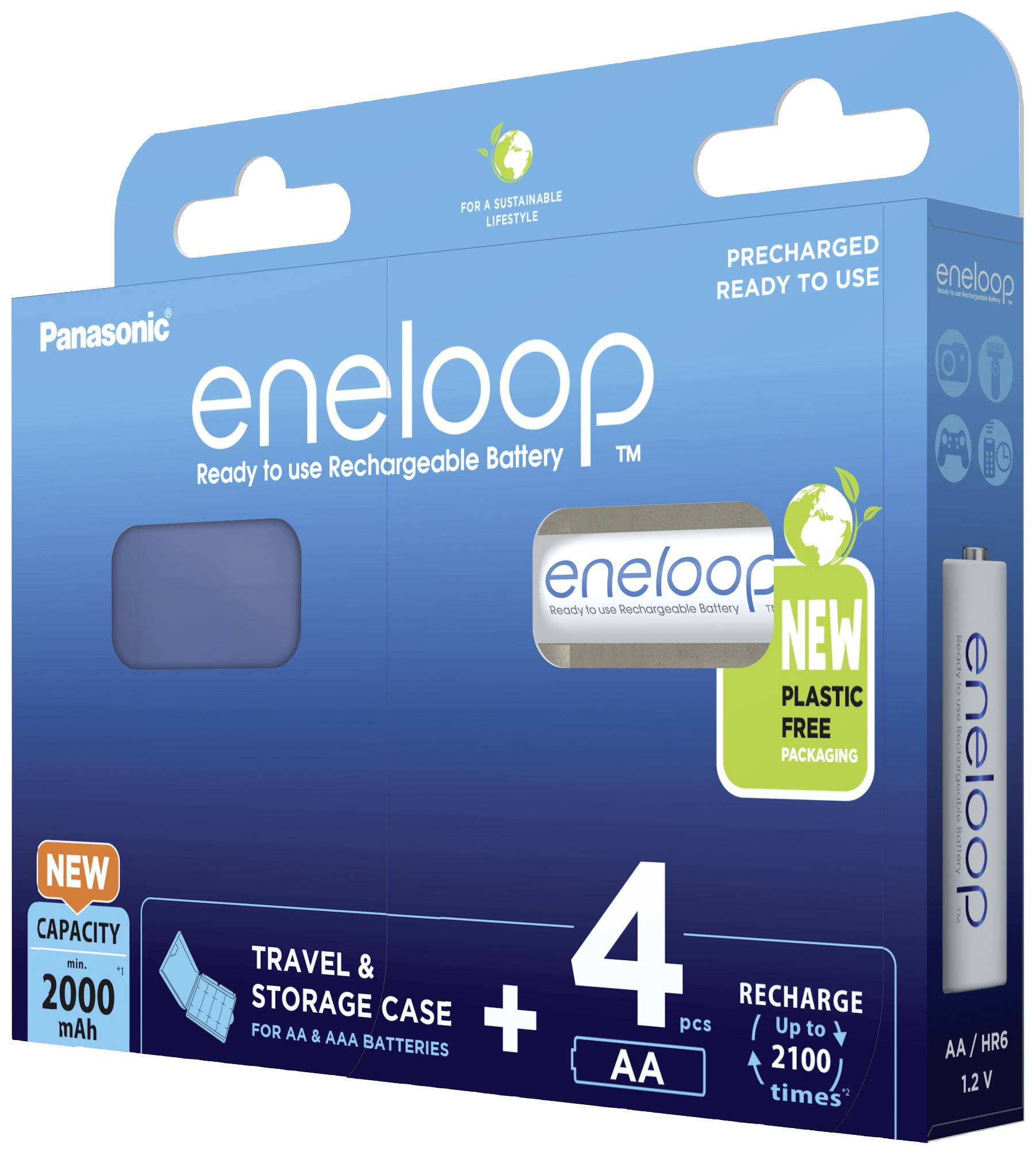 Eneloop HR06 Mignon (AA)-Akku NiMH 2000 mAh 1.2V 4St.