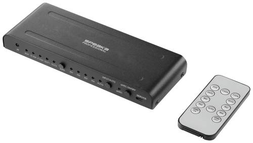 SpeaKa Professional SP-HDA-550 4 Port HDMI-Switch ARC (Audio Return Channel) 4096 x 2160 Pixel