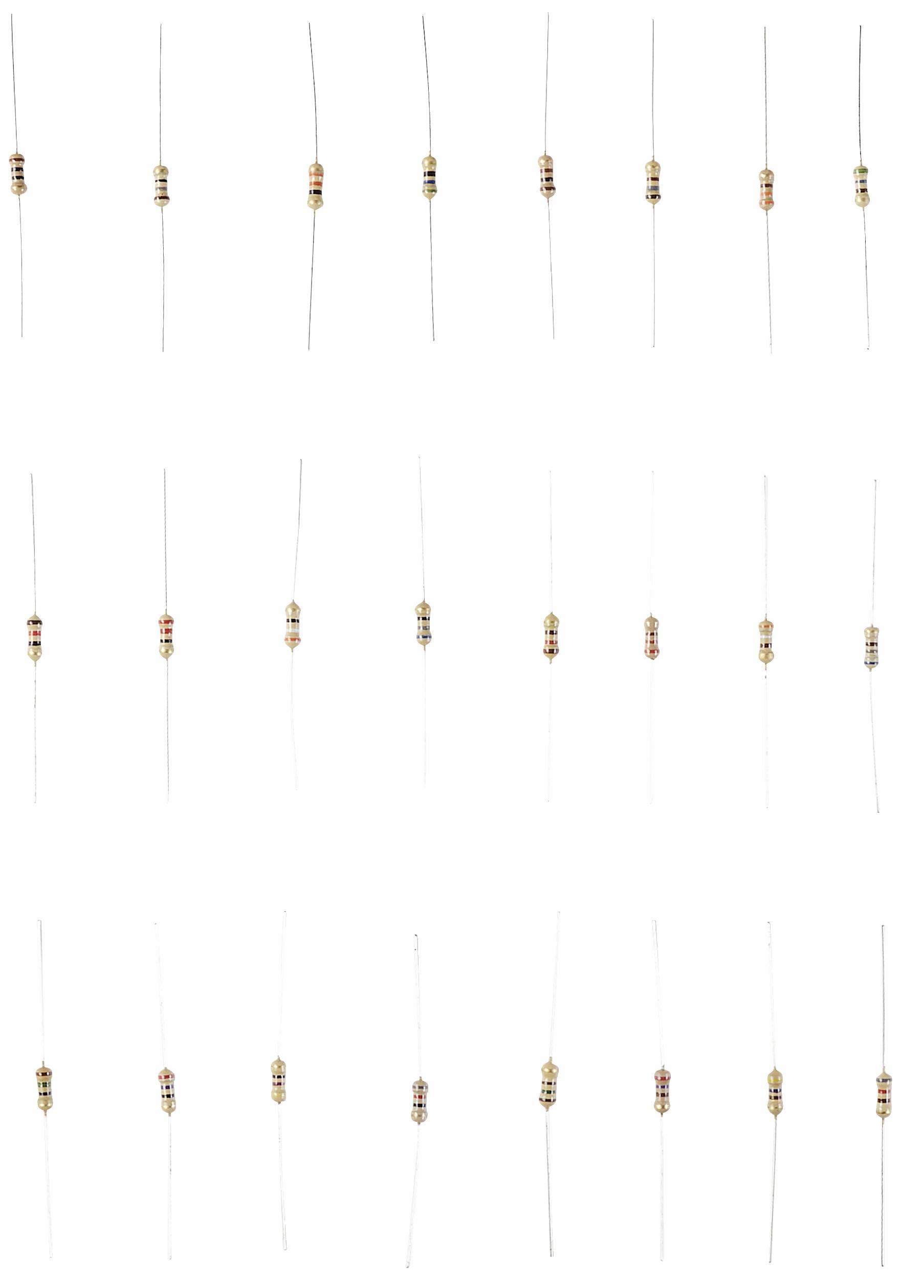 TRU COMPONENTS TC-10358328 Kohleschicht-Widerstand Sortiment axial bedrahtet 0207 5% 1 Set