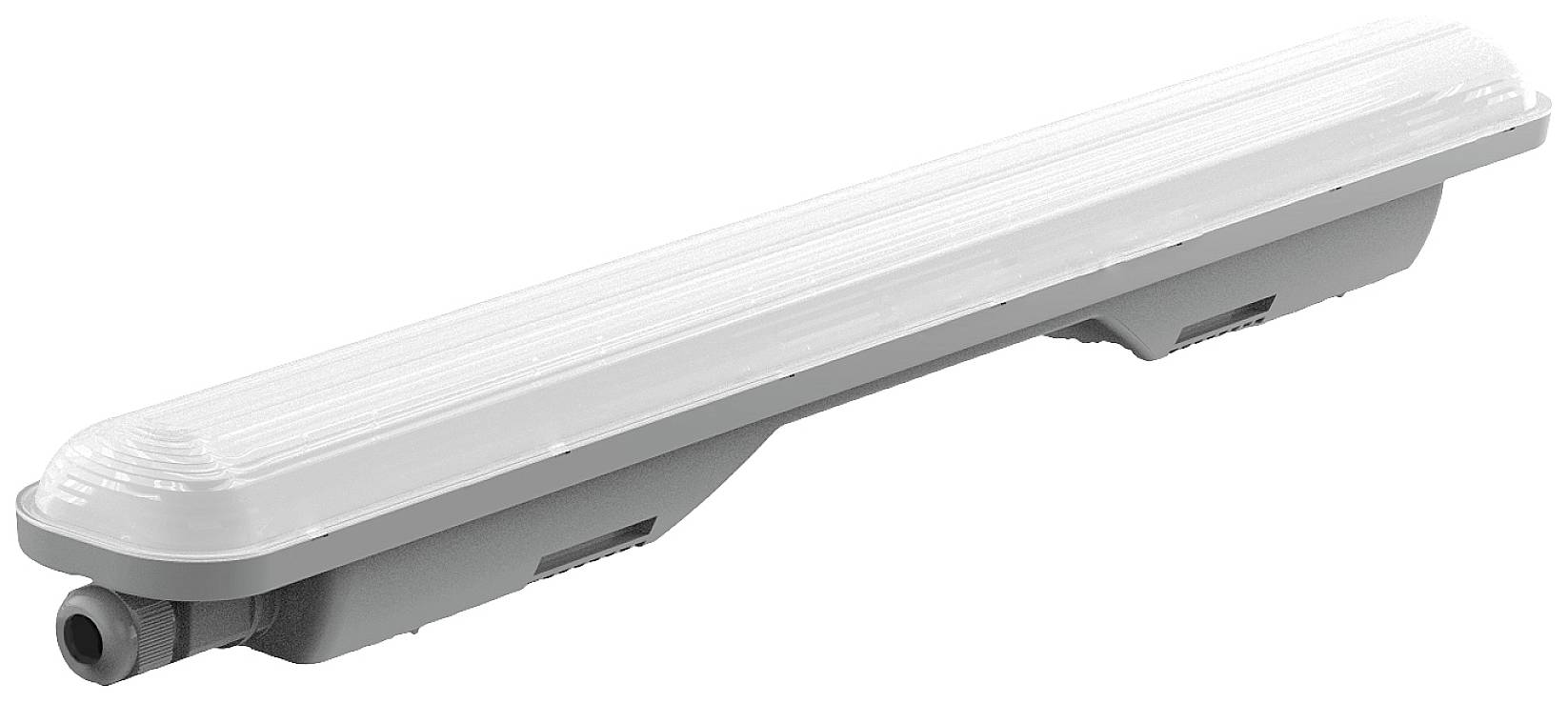 Müller-Licht Aquaprofi 60 Feuchtraum-Wannenleuchte LED LED 18W Neutralweiß Grau (matt), Weiß