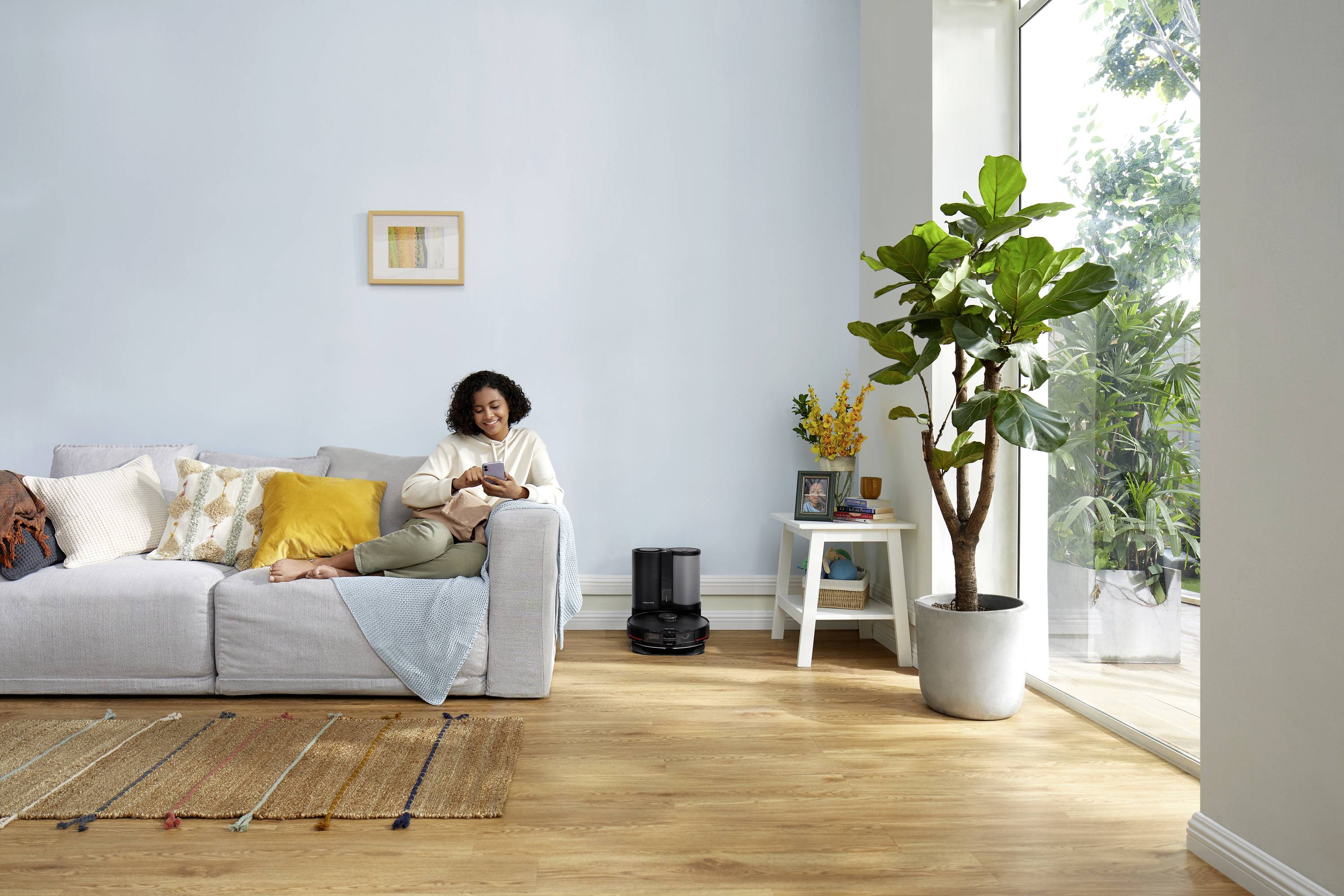 Roborock S7 MaxV Plus Saug-und Wischroboter Schwarz kompatibel mit Amazon Alexa, kompatibel mit Google Home, App gesteuert, Sprachgesteuert