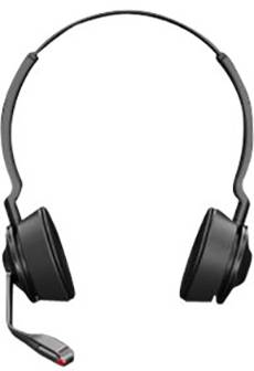Jabra Engage 55 On Ear Headset DECT Stereo Schwarz Lautstärkeregelung, Mikrofon-Stummschaltung Telefon