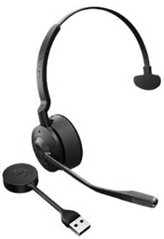 Jabra Engage 55 On Ear Headset DECT Mono Schwarz Lautstärkeregelung, Mikrofon-Stummschaltung, Mono Telefon