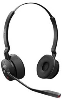 Jabra Engage 55 On Ear Headset DECT Stereo Schwarz Lautstärkeregelung, Mikrofon-Stummschaltung Telefon