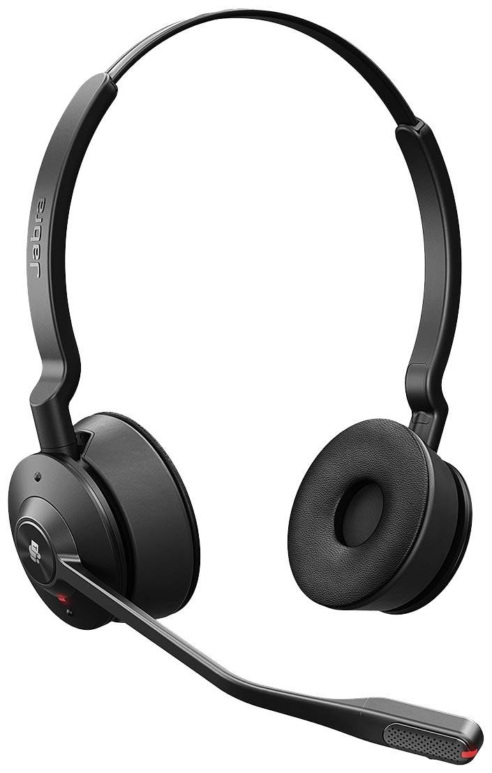 Jabra Engage 55 On Ear Headset DECT Stereo Schwarz Lautstärkeregelung, Mikrofon-Stummschaltung Telefon