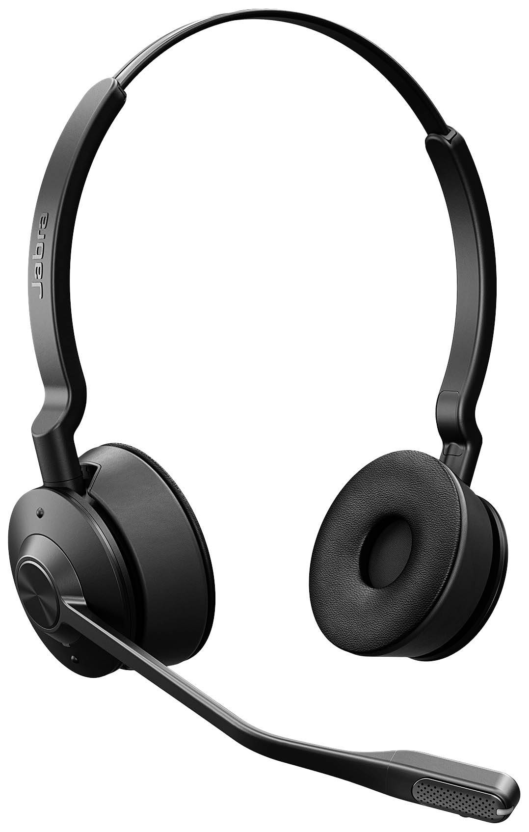 Jabra Engage 55 On Ear Headset DECT Stereo Schwarz Lautstärkeregelung, Mikrofon-Stummschaltung Telefon
