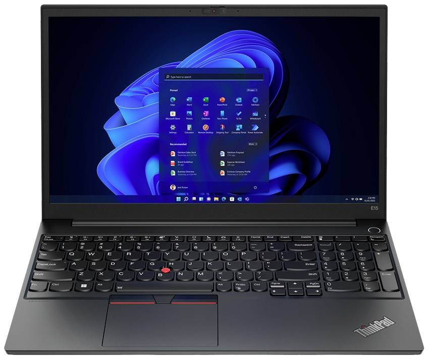 Lenovo Notebook ThinkPad E 39.6 cm (15.6 Zoll) Full-HD+ AMD Ryzen 7 5825U 16 GB RAM 512 GB SSD Deutsch, QWERTZ Schwarz 21ED004HGE