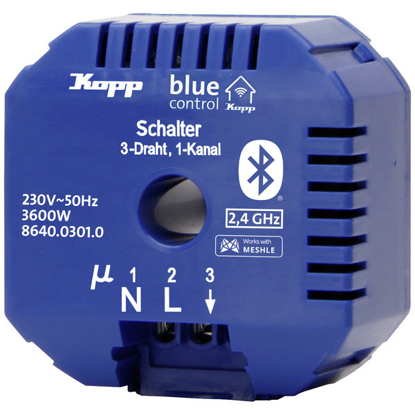 Blue-Control 1-Kanal Schaltaktor Schaltleistung (max.) 3600 W Blau