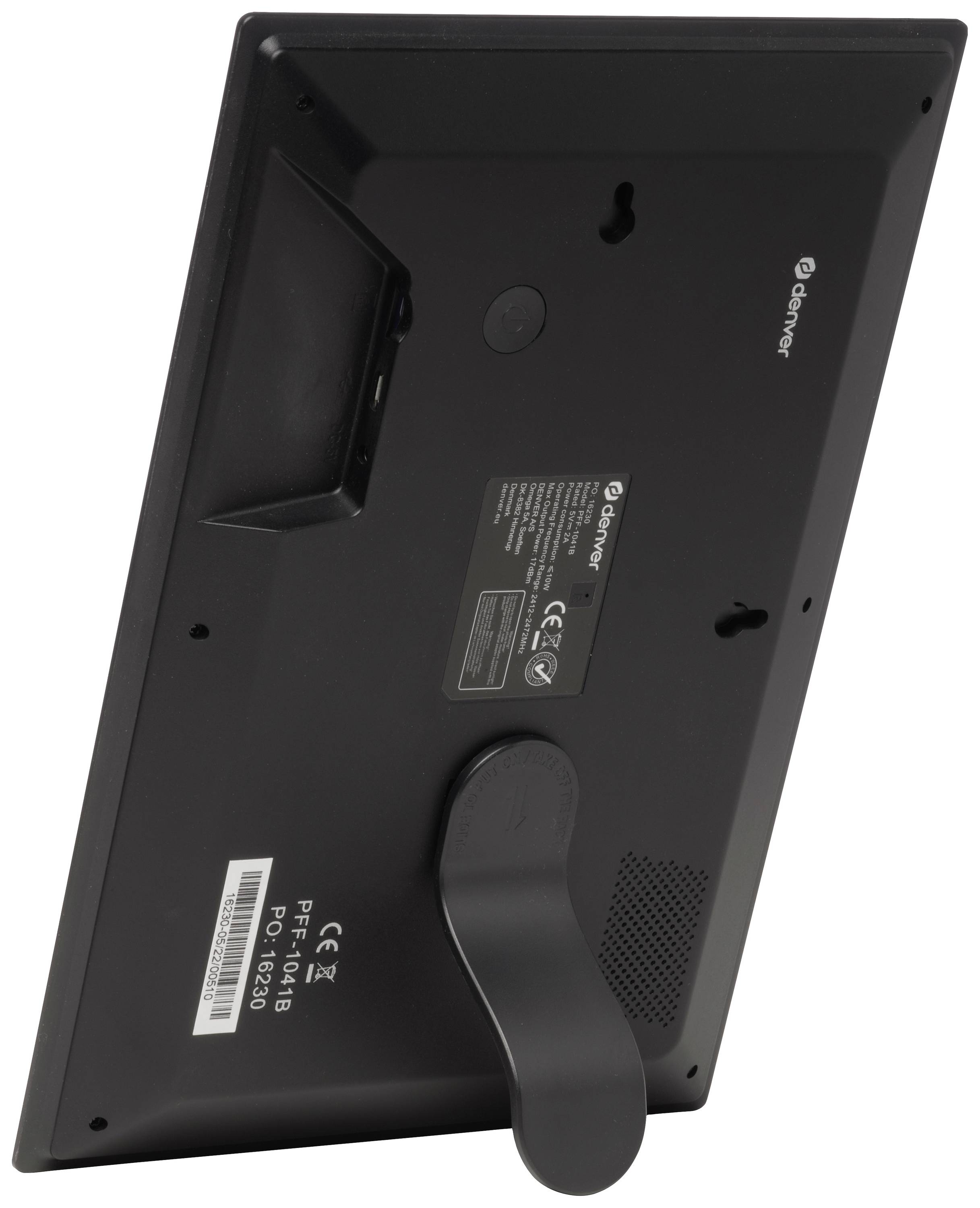 Denver PFF-1041 black Digitaler WiFi-Bilderrahmen 25.7 cm 10.1 Zoll EEK: B (A - G) 1280 x 800 Pixel 16 GB Schwarz