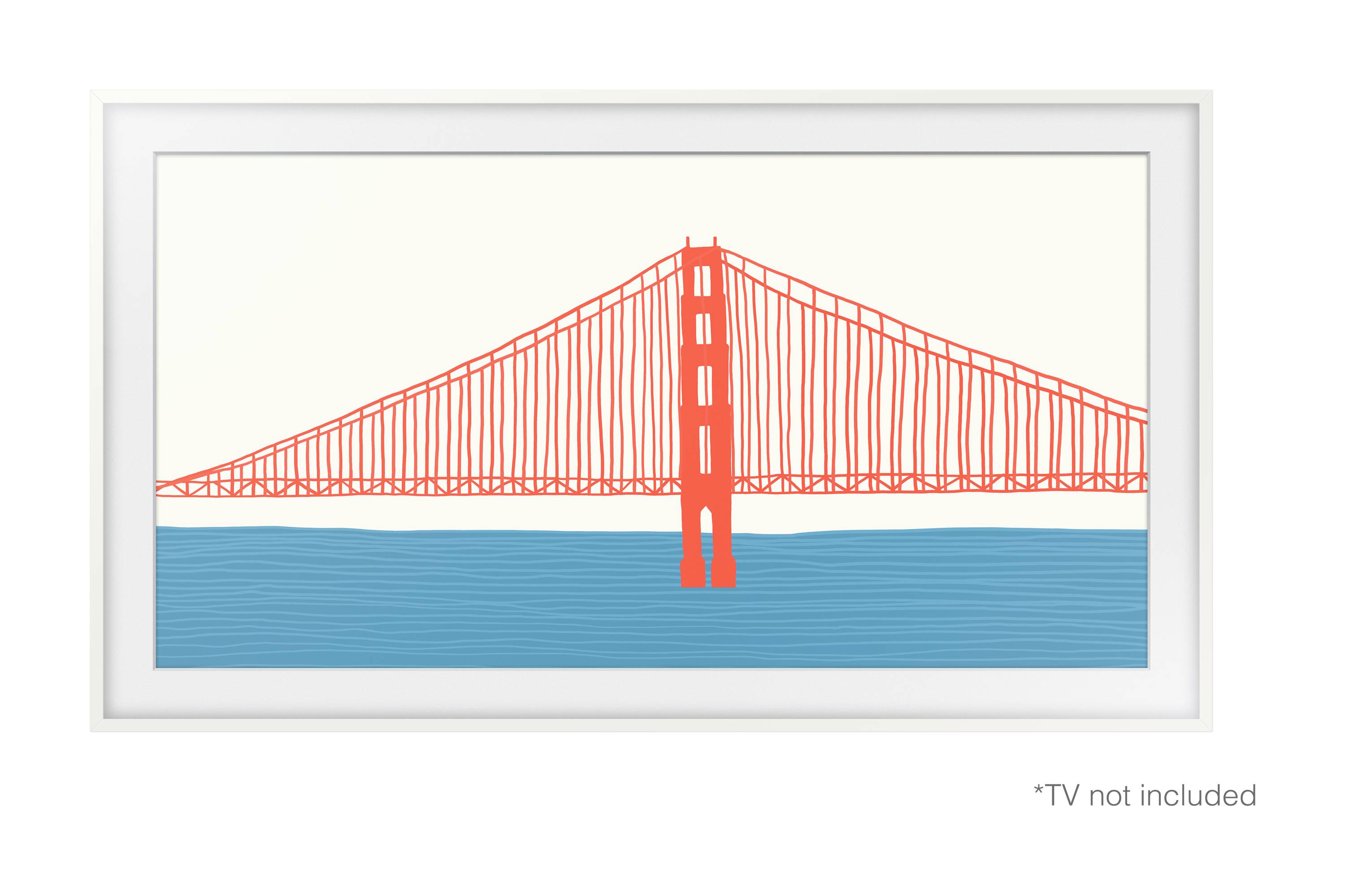 Samsung - Fotorahmen für TV - 75" - weiß - für Samsung GQ75LS03AAU