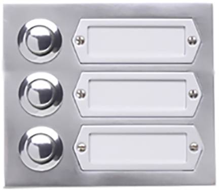 Grothe 55533 Klingeltaster mit Namensschild Aluminium (eloxiert)