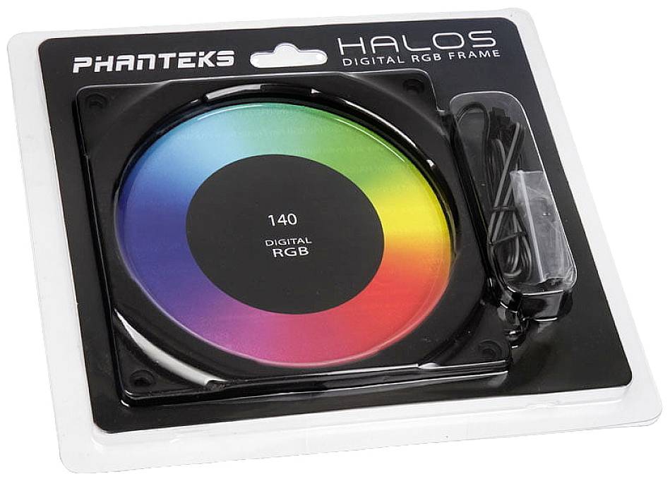 Phanteks Halos Digital PC-Lüfterbefestigung mit RGB-LEDs Schwarz