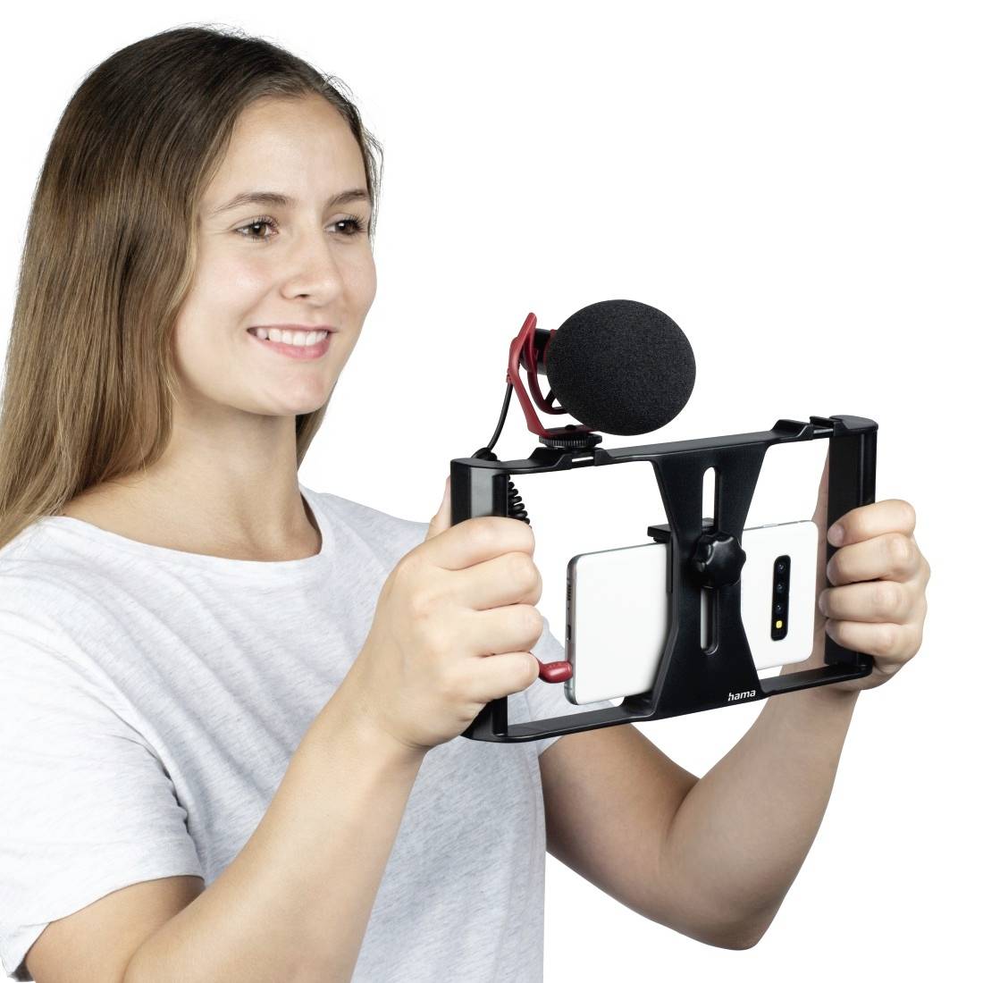 Hama RMN Uni Ansteck Kamera-Mikrofon Übertragungsart (Details):Kabelgebunden inkl. Kabel Microfon TRRS (3.5 mm) Kabelgebunden
