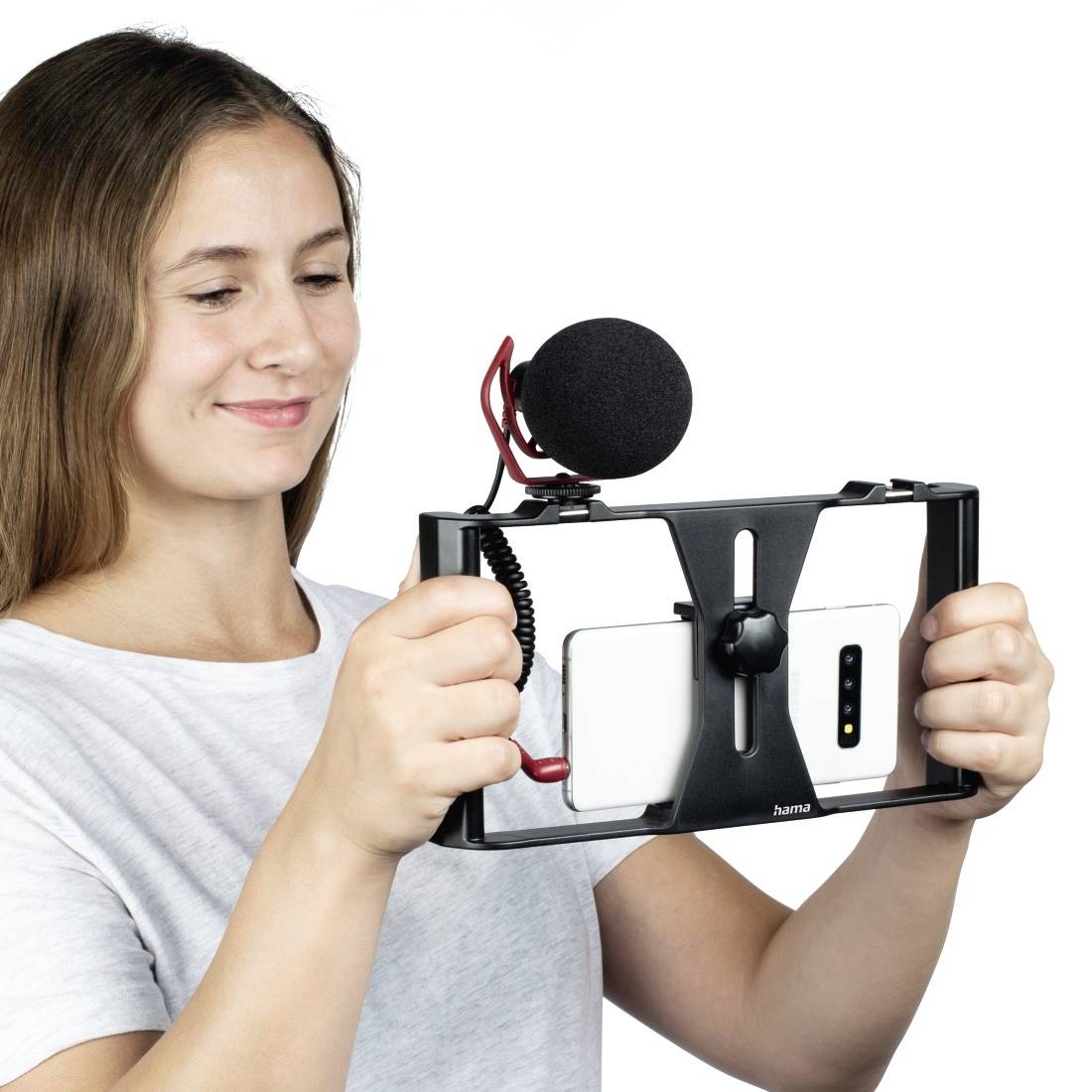 Hama RMN Uni Ansteck Kamera-Mikrofon Übertragungsart (Details):Kabelgebunden inkl. Kabel Microfon TRRS (3.5 mm) Kabelgebunden