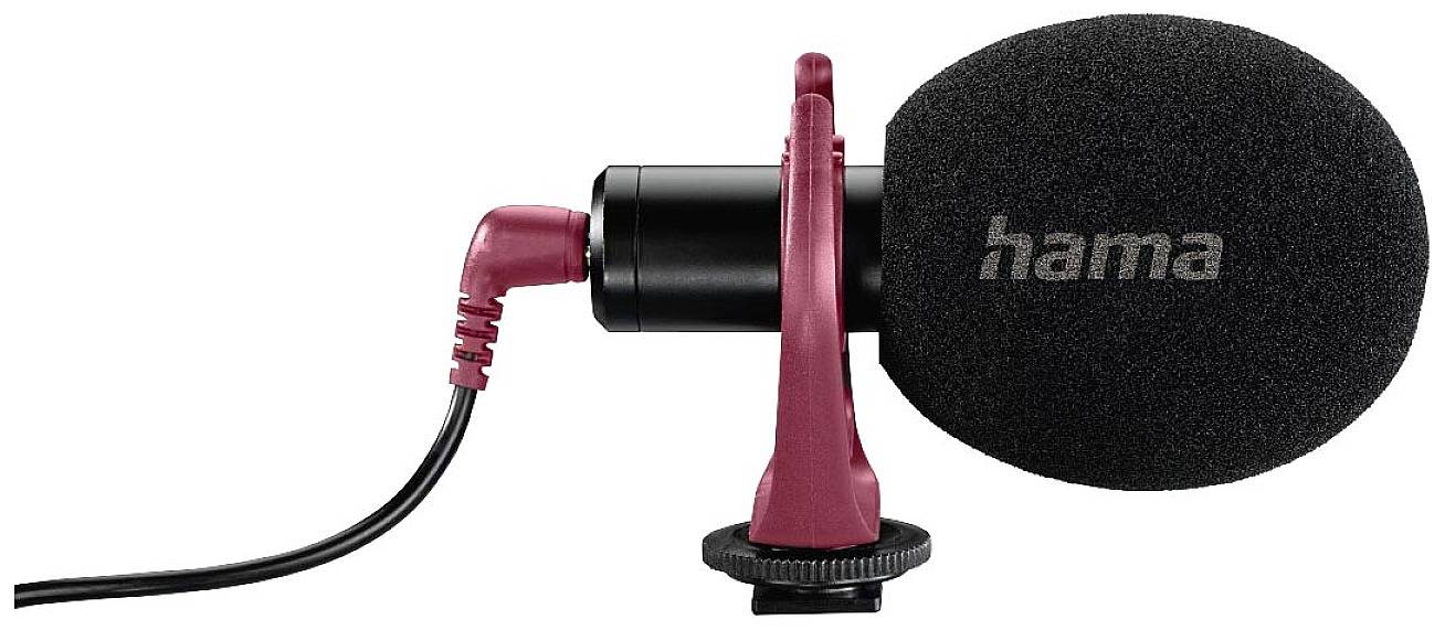 Hama RMN Uni Ansteck Kamera-Mikrofon Übertragungsart (Details):Kabelgebunden inkl. Kabel Microfon TRRS (3.5 mm) Kabelgebunden