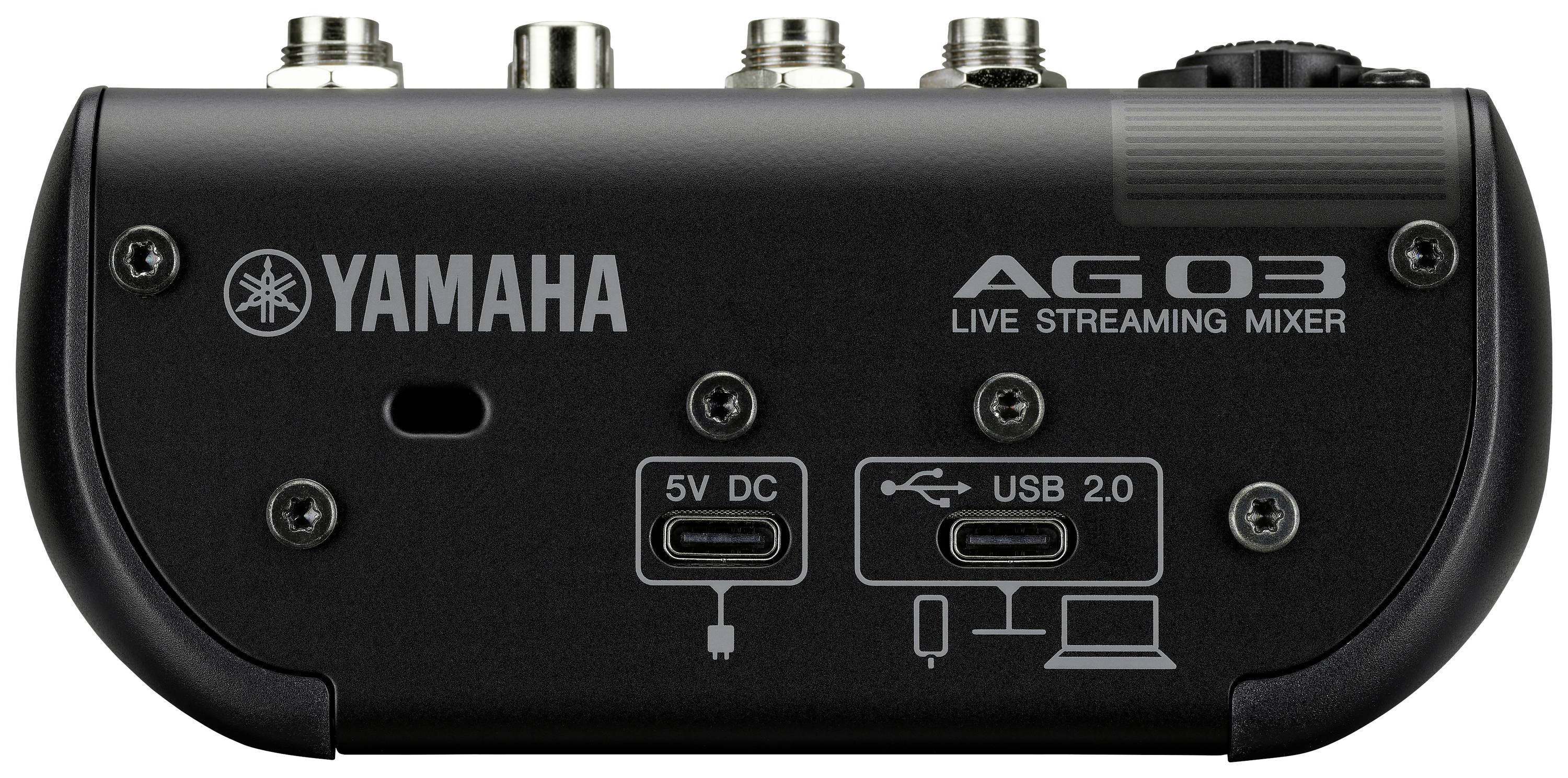 Yamaha AG03MK2B Konsolen-Mischpult Anzahl Kanäle:3 USB-Anschluss