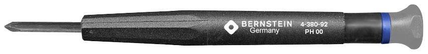 'Schraubendreher mit schwarzem Griff und flacher Klinge, Beschriftung: BERNSTEIN Germany 4-690-0-2 PH 000'.