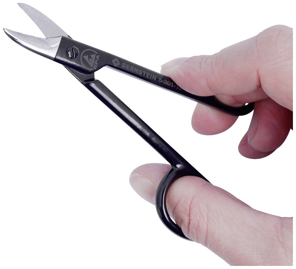 Bernstein Tools for Electronics ESD Schere mit Verzahnung, ableitfähig 5-301-13