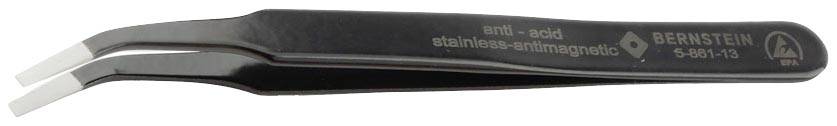 Bernstein Tools for Electronics 5-861-13 ESD Pinzette FB Flach-eckig, gebogen 30° 120 mm