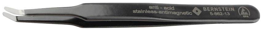 Bernstein Tools for Electronics 5-862-13 ESD Pinzette 2ac Flach-rund, gebogen 30° 125 mm