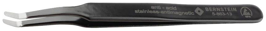 Bernstein Tools for Electronics 5-863-13 ESD Pinzette 2acb Flach-breit, gebogen 30° 125 mm