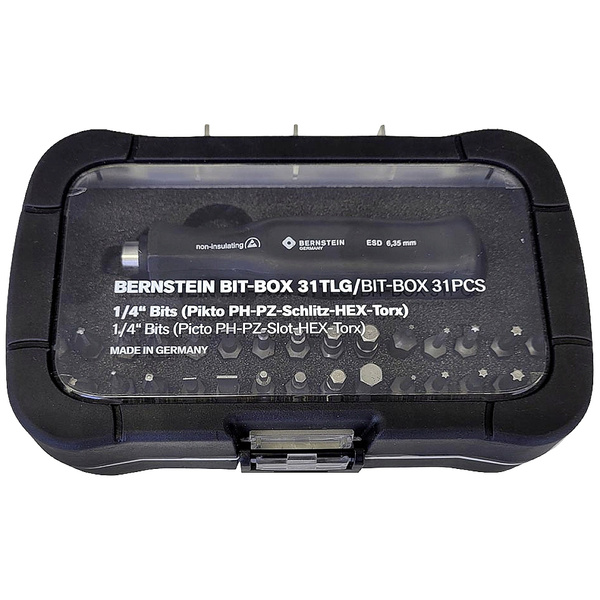 Bernstein Tools 6-355-ESD Bit-Set 31teilig 1/4" (6.3 mm)