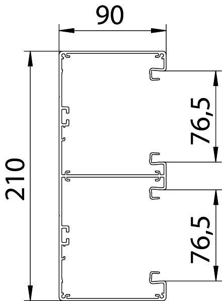 OBO Bettermann 6279600 Brüstungskanal (L x B) 2000mm x 210mm 1 St. Weiß