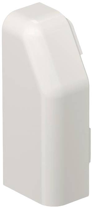 Ein weißes, rechteckiges, und abgerundetes Kunststoffgehäuse, möglicherweise ein Gehäuse für ein elektronisches Gerät.